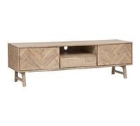 Atmosphera - Meuble TV 2 portes et 1 tiroir Aeris en bois - Beige - Aeris Beige G