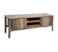 Atmosphera - Meuble TV Banila en Bois d'Acacia, L 150 cm, 2 Portes, 2 Niches - Rangement Style Bohème pour Salon, Séjour