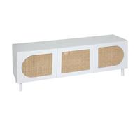 Meuble TV 3 portes cannage Cabras Atmosphera Blanc G