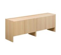 Atmosphera - Meuble TV John rectangulaire 39,5x171cm 4 Portes Beige