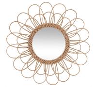Atmosphera – Miroir mural Fleur en rotin Ø56 cm