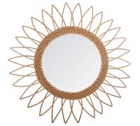 Atmosphera - Miroir en rotin Yasmina - Diamètre de 50 cm - Beige