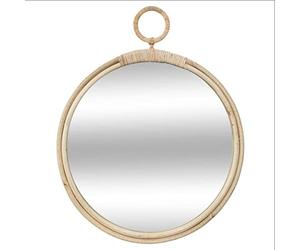 Atmosphera - Miroir Gousset - rotin D38 cm