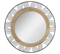 Atmosphera Miroir Joe en métal et MDF - Diamètre de 45 cm