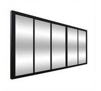 Atmosphera Miroir Lola en métal noir - 116 x 76 cm