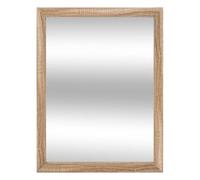Atmosphera - Miroir Mural Rectangulaire Effet Bois - 34 x 44 cm - pour Décoration Entrée, Salon, Chambre