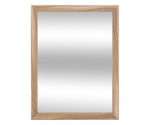 Atmosphera - Miroir Mural Rectangulaire Effet Bois - 34 x 44 cm - pour Décoration Entrée, Salon, Chambre