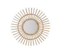 Atmosphera - Miroir mural rotin scandi Universalis - Diam. 58 cm - Universalis Marron G