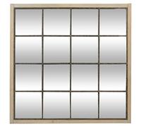 Atmosphera - Miroir Noé - métal et Bois 90x90 cm