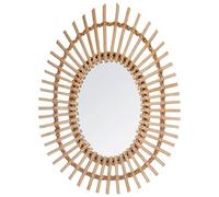 Atmosphera - Miroir Ovale en rotin 43x58 cm