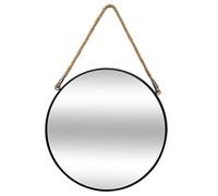 Atmosphera Miroir à suspendre « Corde » Diamètre 55 cm Noir