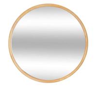 Atmosphera - Miroir rond en bois - Diam 55 cm - Marron