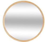 Atmosphera - Miroir rond en bois - Diam 55 cm - Marron Marron