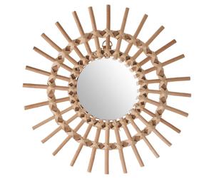 Atmosphera Miroir soleil Jane diamètre 30 cm - Rotin