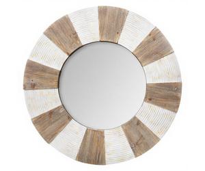 Atmosphera Miroir texturé Jade en bois - diamètre 89 cm