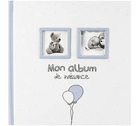 Atmosphera Mon album de naissance Garçon - 22.5 x 3.5 x 22.5 centimètres, Coloris BLEU
