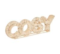 Atmosphera - Mot déco Cosy - rotin et métal - H20 cm