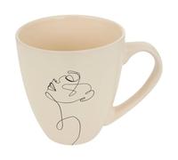 Atmosphera - Mug Visage L14,7xp10,8xH11,8cm - Ecru