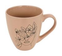 Atmosphera - Mug Visage L14,7xp10,8xH11,8cm - Rose