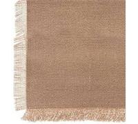 - Nappe à franges RIVA - 100% coton - Beige lin - RIVA