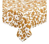 Atmosphera Créateur d'intérieur - Nappe Antitache Imprimée Jolan 140x240cm Ocre Jaune