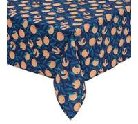 Atmosphera - Nappe anti-tache rectangulaire Springfield - 140 x 240 cm - Bleu et orange Bleu foncé