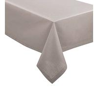 Nappe ""Jane"" coton chambray gris souris 140x240cm - Atmosphera Créateur d'intérieur