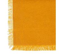 Atmosphera - Nappe à franges RIVA - 100% coton - Ocre - RIVA Jaune G