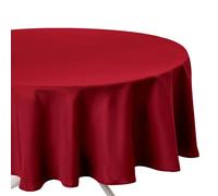 Atmosphera Nappe ronde anti-taches rouge 180cm
