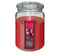Atmosphera Nina Bougie parfumée aux fruits rouges dans bocal en verre - 510 g