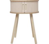 Table de chevet Nysos couleur crème 2 tiroirs