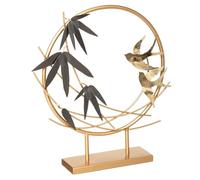 Atmosphera Créateur d'intérieur - Décoration à Poser en Métal "Oiseau" 36cm Or