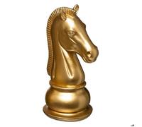 Atmosphera - Objet déco Pièce Échec en résine Cavalier Doré
