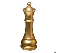 Atmosphera - Objet déco Pièce Échec en résine Dame Dorée