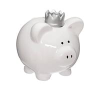Atmosphera - Objet décoratif Tirelire Cochon avec Couronne en céramique H 13 cm