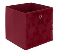 Atmosphera - Panier de Rangement fraci 30x30cm Rouge Motifs Cerises