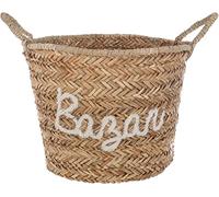 Atmosphera Panier en osier D41 cm Blanc