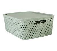 Atmosphera - Panier de rangement tressé avec couvercle TRESSY - Vert - Tressy Vert G