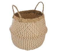 Atmosphera - Panier SeaGrass Atmosphera osier tressé à motifs blanc - 156822A