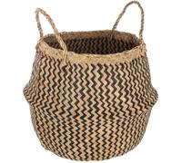 Atmosphera - Panier SeaGrass Atmosphera osier tressé à motifs noir - 156822B [680]