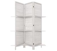 Paravent ""Tiam"" 3 étagères blanc H170cm - Atmosphera createur d'interieur