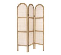 Atmosphera Paravent arrondi Sana cannage et rotin H170 cm