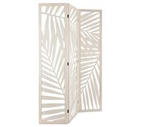 Atmosphera - Paravent Feuille - Bois - Blanc H170 cm