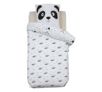 Atmosphera - Parure de lit 2 pièces Enfant Panda Andy Coton Violet 140x200cm