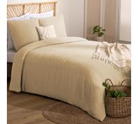 Atmosphera - Parure de lit 3 pièces Flora Gaze de Coton Lin 260x240cm