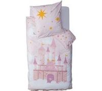 Atmosphera - Parure de lit enfant réversible château - 100% coton - 140 x 200 cm Rose G