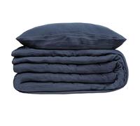 Atmosphera - Parure de lit - Gaze de Coton - Bleu Gris - 260x240 cm