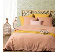 Atmosphera - Parure de lit - Gaze de Coton - Rose - 240x220 cm