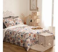 Atmosphera - Parure de lit imprimée Alesio - Percale - 240x220 cm