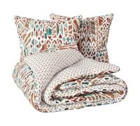 Atmosphera – Parure de lit imprimée 3 pièces Ikat 240x220 cm Multicolore